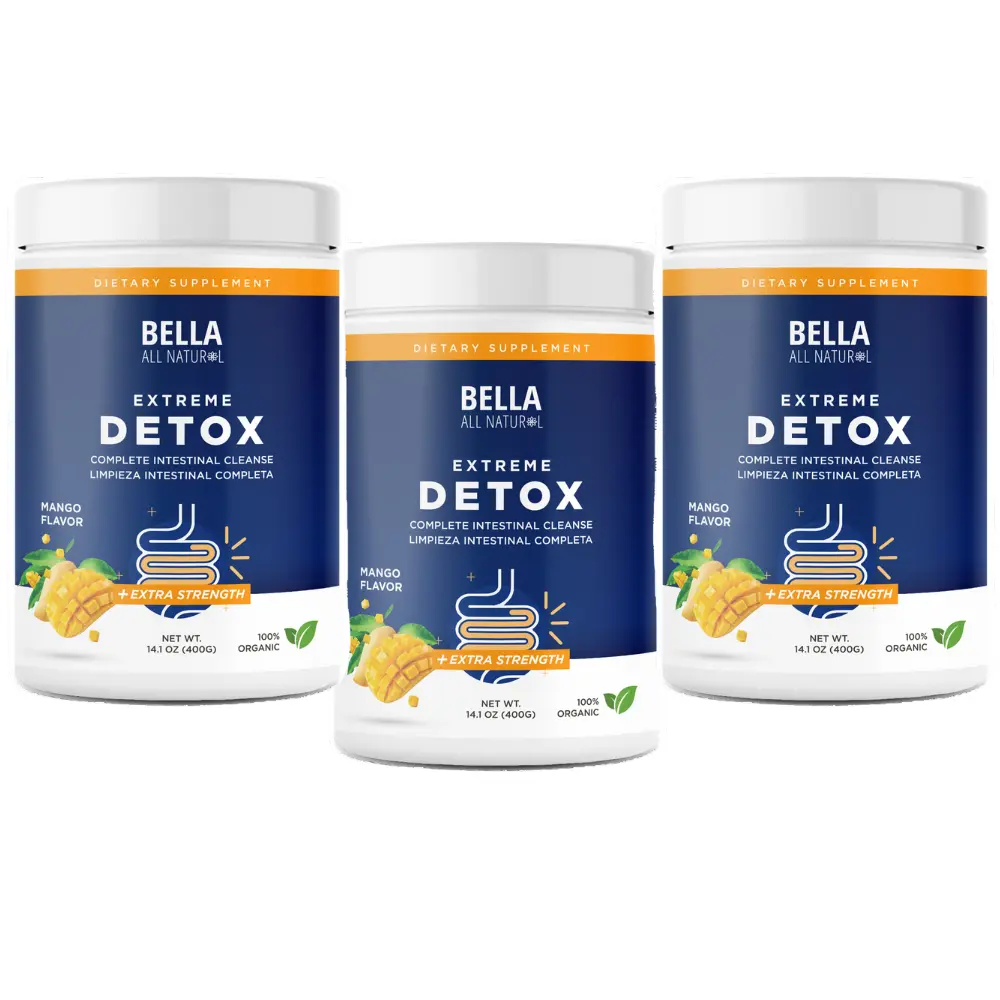 3 Pack - Bella All Natural - Colon Cleanse Mango Flavor - 400grams 3 Pack - Bella All Natural - Colon Cleanse Mango Flavor - 400grams