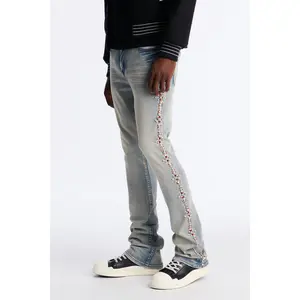 Stacked Slim Flare Pearls Within The Jewels Jean - Medium Wash