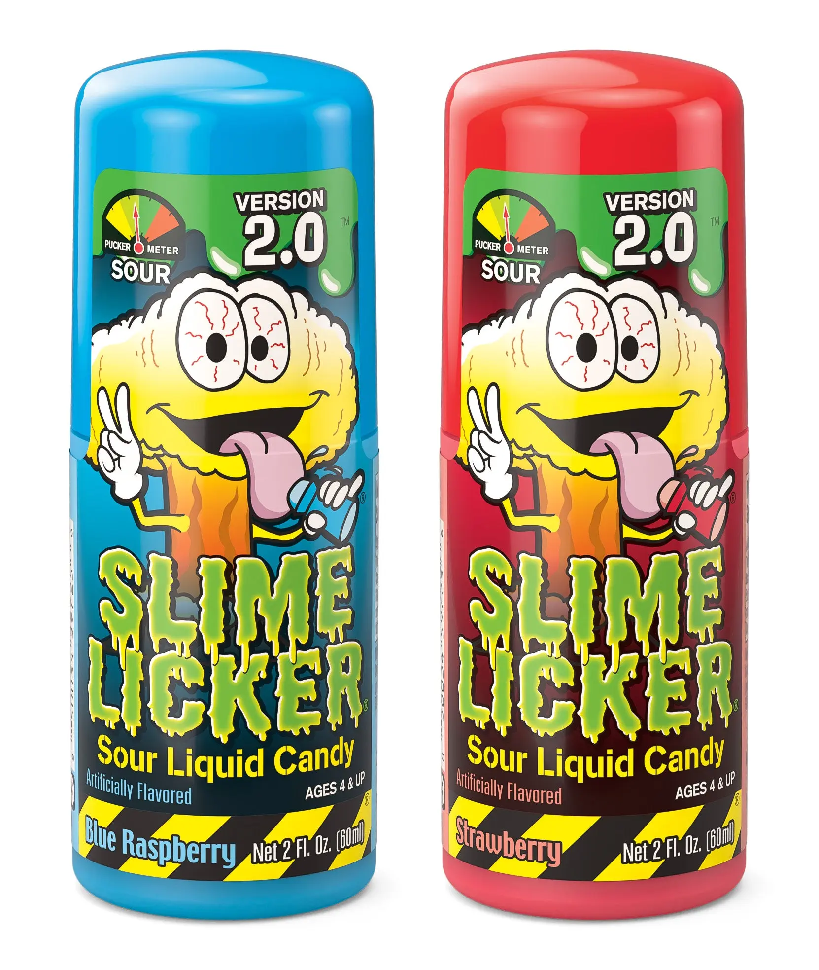 Toxic Waste Slime Licker 2.0 Blue Raspberry and Strawberry, 2 fl oz Bottles | 2, 4, 6 or 12 Pack