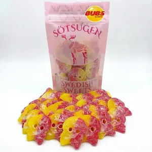 Bubs Giant Sour Skulls Swedish Candy 1/2 lb -Sweet Snack - Vegan