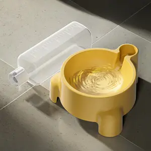 Pet Cat Bowl Bag with Water Bottle Three-legged Drinking Single Bowl Cat Supplies Drinking Water Single Bowl