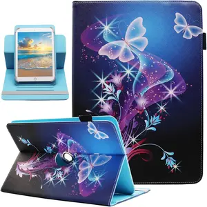 Universal 10 10.1 Inch Android Tablet Case,  360 Degree Rotating Multi-Angle Viewing Stand Universal Case Cover for 10 10.1 and All 9.5-10.5 Inch Tablet, Shiny Butterfly| Universal,