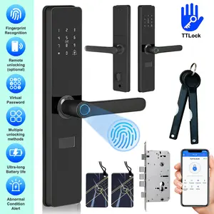 【SummerVibes】Upgraded Door Lock Biometric Fingerprint Bluetooth Password Keyless Keypad Entry Applicable door thickness 60mm