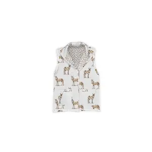 Donkey Icon Brown Quilted Ruby Vest