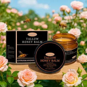 Beef Fat Honey Moisturizing Cream Gentle Moisturizing and Moisturizing Dry Skin Locking Water Refreshing SkinCream,Handmade All-Natural Moisturizer for Soft,Smooth,Radiant Moisturizers&Mists Grass-Fed Tallow Organic anti-wrinkle Firming Mother's Day Gift