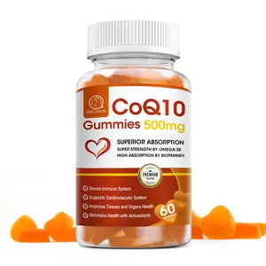 COQ10 Gummies Supplement, Ultra High Absorption CoQ10 500mg, Support Heart Health, Gluten Free, 60 Gummies