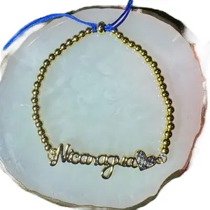 Pulsera de Nicaragua con cordón ajustable