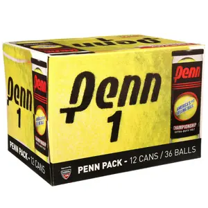 Penn Championship Extra Duty Tennis Balls 12 Cans 36 Balls Official Hard Court Tennis Ball Pack