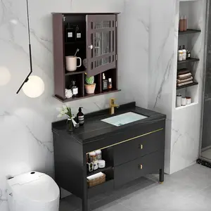 New Giantex Rustic Brown Bathroom Mirrored Medicine Cabinet - Stylish Wall Mount with Adjustable Storage Shelves Perfect Indoor Organizer