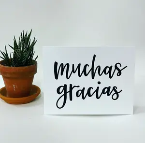 Muchas Gracias Thank you Greeting Card Spanish