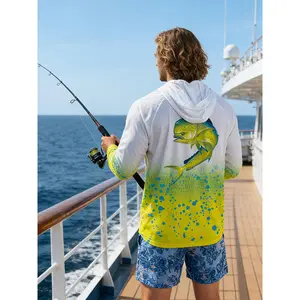 Long-sleeved hooded protective fishing shirt – sailing apparel, fishing sweatshirt and fishing gear