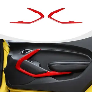 For 2016+ Chevy Camaro Interior Door V-Shape Cover Trim Panel Strip Car Interior Accessories sticker auto decoration decoration kit durable affordable vehicle decor accessory decorative sticker chevrolet design accessory