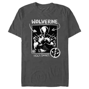 Men's Marvel: Deadpool & Wolverine Black and White Holy Snikt T-Shirt