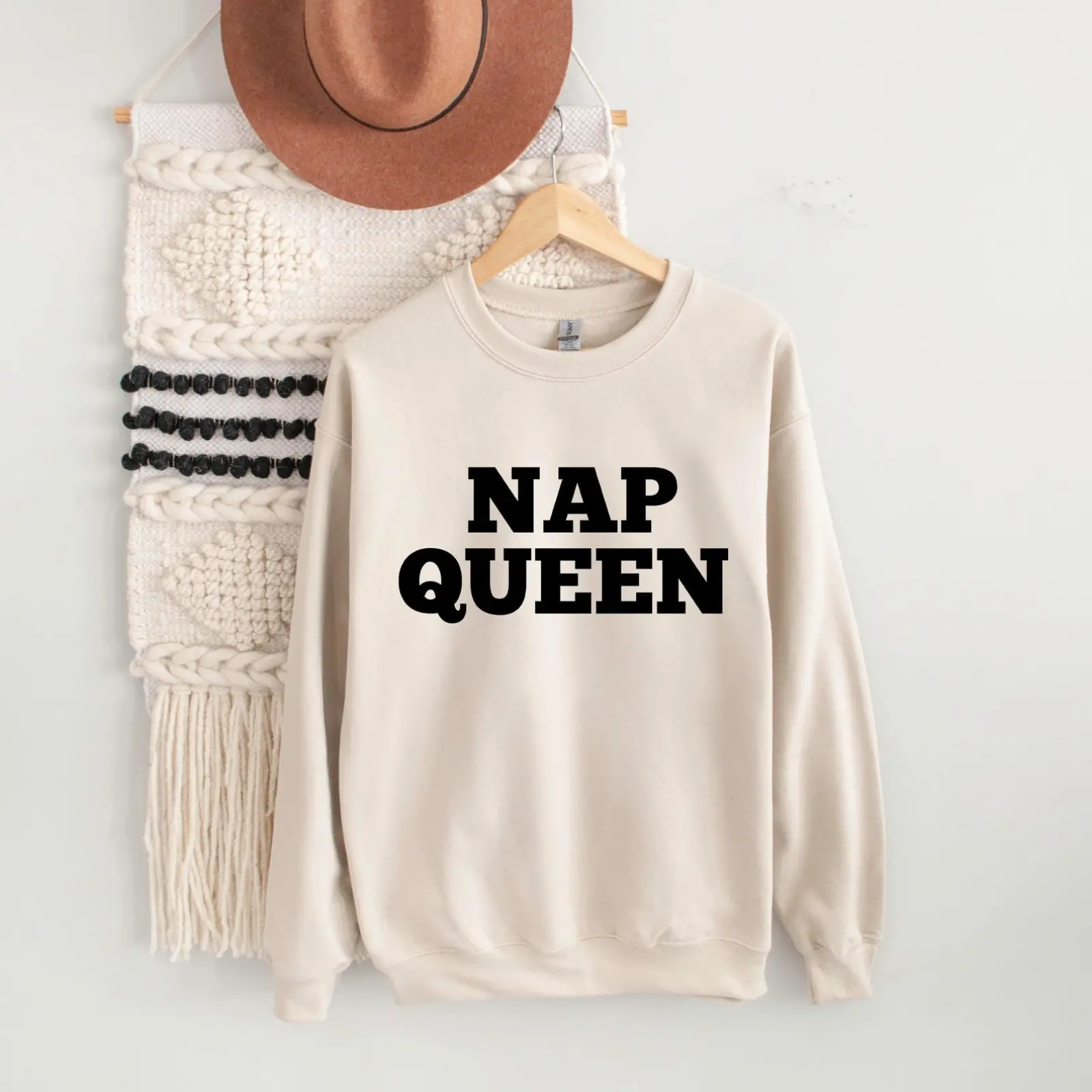 Nap Queen Sweatshirt, Cozy and Comfy Hoodie, Cute Beauty Sleep Shirt,Queen Sweatshirt