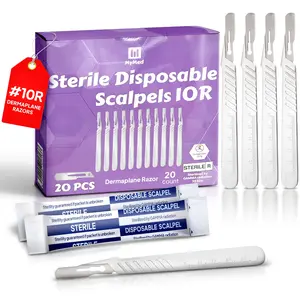 10R Disposable Dermaplane Scalpels - Pack of 20 Dermaplane Razors for Women Face Shaving Razors.