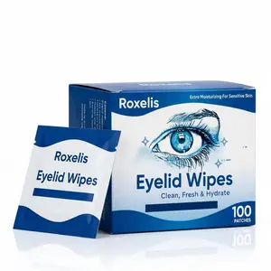 Gentle Eyelid Wipes for Sensitive Skin – Extra Moisturizing & Hydrating Daily Cleansing Pads – Removes Makeup, Debris & Oil – Soothes Irritated Eyes – 100 Patches
