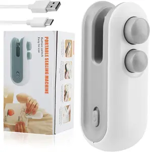 MINI BAG SEALER,Portable Sealing Machine,Food Storage Sealing Machine, 2 in 1USB Charging Sealing Machine, Precision Sealing And Cutting,Heat sealing machine ( white) bag  sealing Rechargeable Mini