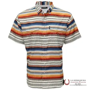 HOOEY MULTI COLOR SERAPE PATTERN SHORT SLEEVE HT1861SP