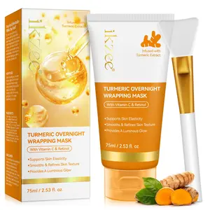 Turmeric Collagen Sleeping Mask, Brightening & Firming Night Sleeping Mask, Moisturizing Facial Mask for All Skin Types, Hydrate, Hydrating