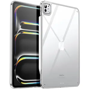 JETech Clear Case for iPad Pro 11-Inch M5/M4 2025/2024 (6th/5th Generation), Anti-Yellowing Transparent Shockproof Slim Tablet Back Cover with Hard PC Back and Soft TPU Bumper