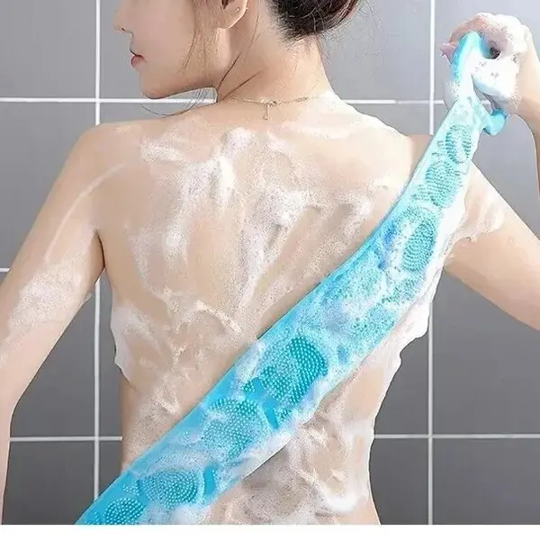 Body Sponge Silicone Back Brushes Bath Towels Scrubber Rubbing Back Peeling Massage Shower Belt Extended Skin Clean Brushes.