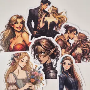 A Court of Lovers Book Stickers - Waterproof Glitter or Glossy Stickers 2.75" Size Customizable for Kindle Book or Tablet Sketch Drawing Sticker