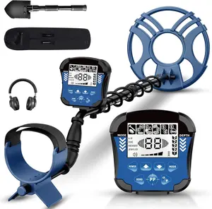 Metal Detector for Adults Waterproof-Professional Higher Accuracy Gold Detector with LCD Display,5 Mode,Advanced DSP Chip 12" Coil(Blue) Home