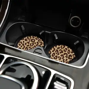 2Pcs Universal Silicone Car Coaster , Bling Non-Slip Vehicle Cup Holder Pad for Men Women, Aesthetic Anti-Shock Interior Decor Accessories, Easy Clean Auto Insert for Girls