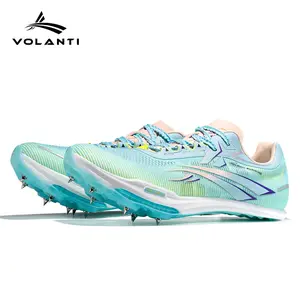 Volanti Rocket Air Track Spikes Built In Carbon Plate Air Cushion Ultra Lightweight Breathable Upper High Resilience for Extra Speed Shock Cushioning Full Energy Return Stable Anti Slip Outsole Suitable for Sprinters and Middle Distance Athletes