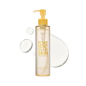 [Be The Skin] Pore Reset Glass Skin Cleansing Oil 150ml - 7 Plant Oils + Centella Exosomes & Squalane, Melts Waterproof Makeup & Blackheads, Lightweight Fast-Emulsifying Formula for All Skin Types