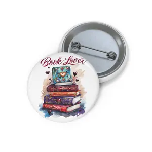 Custom Book Lover Pin Buttons - Perfect for Bibliophiles and Bookworms