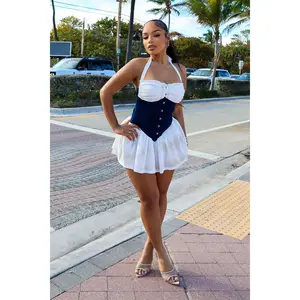 Amereta Corset Halter Mini Dress