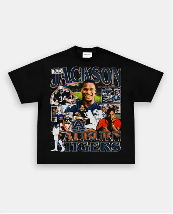 BO JACKSON-AUBURN TEE, Retro Football Shirt ,Football Shirt Christmas Gift Unisex, Football 90s Vintage Fan Gift,football American Graphic Vintage, Gift For women And Man Unisex T-shirt