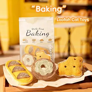 Baking Loofah Cat Toys Self-Entertainment Boredom Relief Artifact for Kittens and Cats Teething Stick Chewing Teeth Cleaning Cat Teasing Energy Consuming