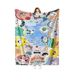 GMMTV Flannel Throw Blanket Ultra Soft Polyester Cozy Warm All Season Mixed Color Bedroom Couch Sofa Throw Decor Perfect Birthday Christmas Gift For Thai Drama Fans Lounge Style