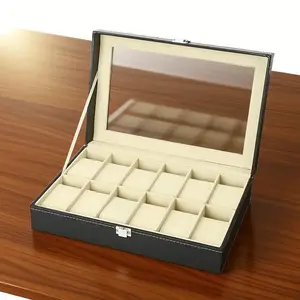 Watch box display storage box with 3 positions, 6 positions, 10 positions. Fashionable storage gift box, elegant watch box. Dust-proof, provides all-round protection for your wristwatch. A family surprise gift. Suitable for giving as a gift, as a present