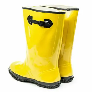 Workforce Yellow Rubber Over Shoe Slush Boots W/Adjustable Buckle