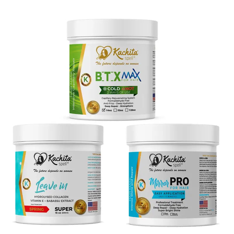 Kachita Spell Hair Treatents Combo Regular Use - Complete Treatments Solution for Nourished, Repaired, and Hydrated Hair