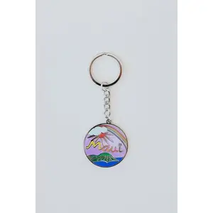 Wings Hawaii Enameled Keychain - Maui Mountains