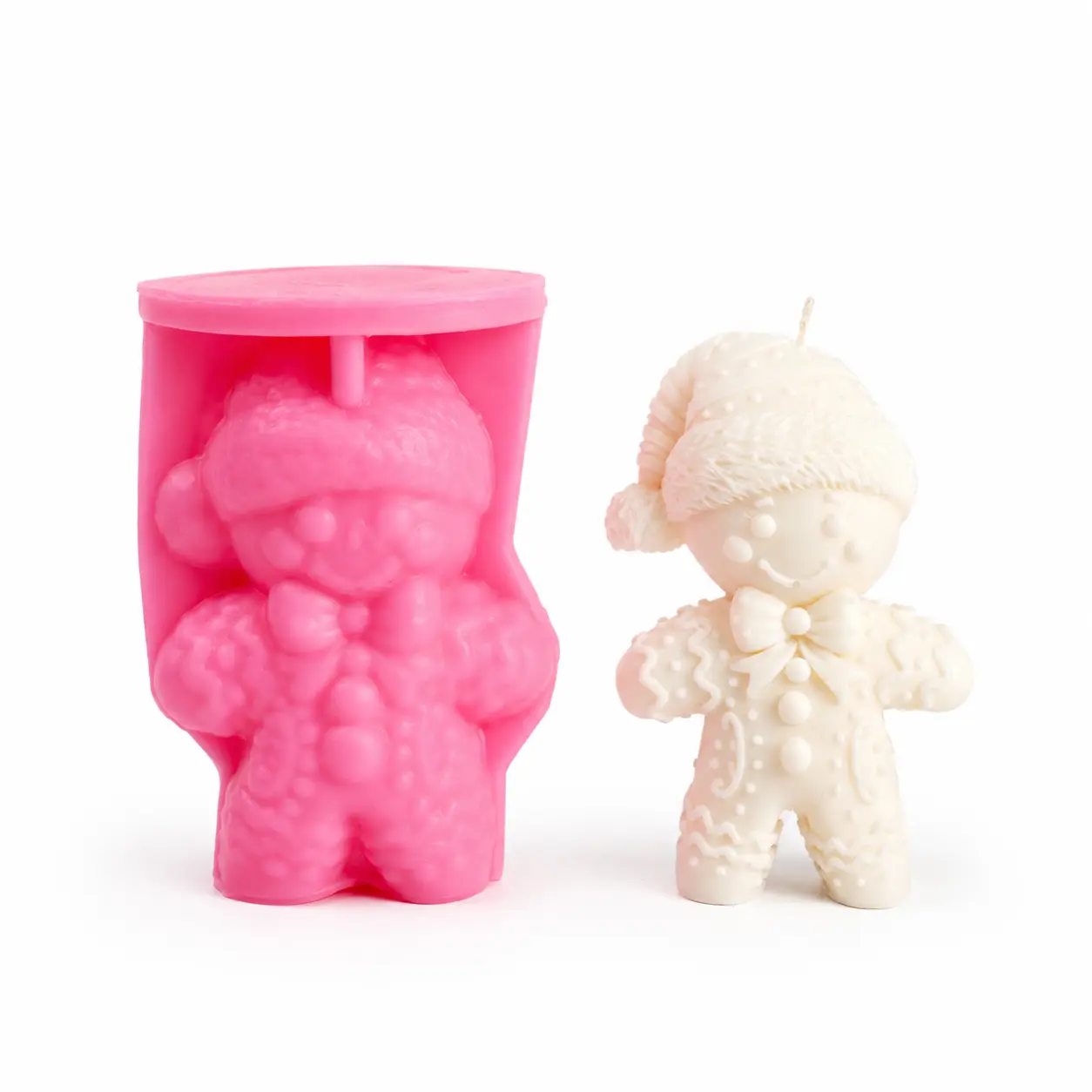 Gingerbread Man Silicone Candle Mold