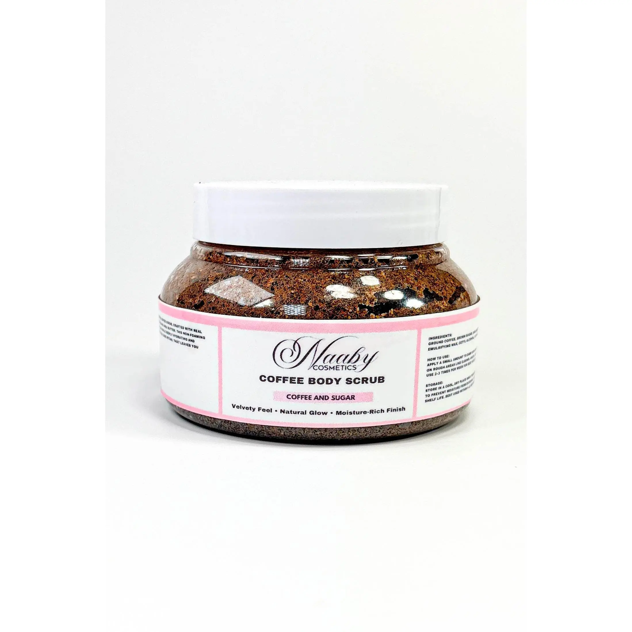 Vegan Plant-Based Coffee & Sugar Whipped Body Scrub with Sunflower, Shea Ingredients - Beauty & Personal Care Cosmetic Bath Exfoliant