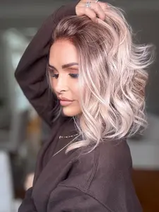 Lovestory Emily Short Bob Synthetic Lace Front Wig for Women 13x4 Heat Resistant Bob Wig Wavy Style Lace Front Wigs for Women