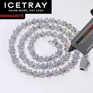 ICETRAY Deluxe Moissanite Star and Tennis Chain