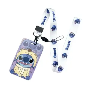 Disney Stitch Card Holder with Lanyard - Cute Cartoon Design for Easy Access & Secure Storage - Fun & Playful Touch for Card Carrying