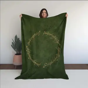 Gift For LOTR Fans Fleece Blanket, Lord of the Rings Sherpa Blanket, The Ring Middle Earth Blanket