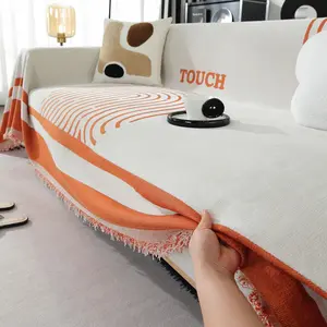 Luxurious Anti-Slip Sofa Blanket, Pet Friendly, Cat Scratch Resistant, Dust Proof, Suitable for Home, Kitchen, Bedroom, Office
