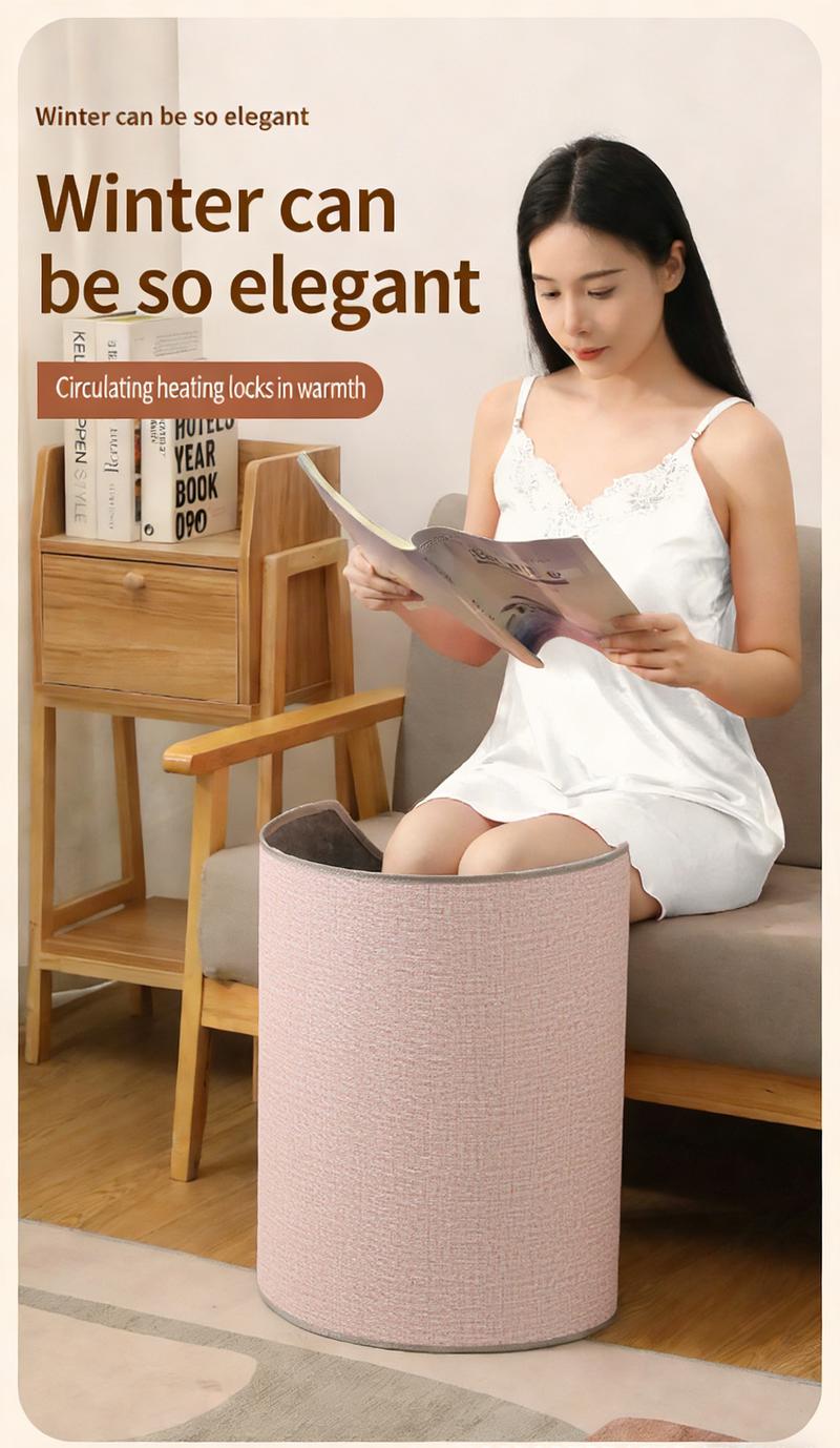 Foldable Under Desk Foot & Leg Warmer with Soft Blanket Portable Electric Space Heater for Office and Home Quiet Heating Pad for Feet Knees & Legs Compact Winter Warmth Solution