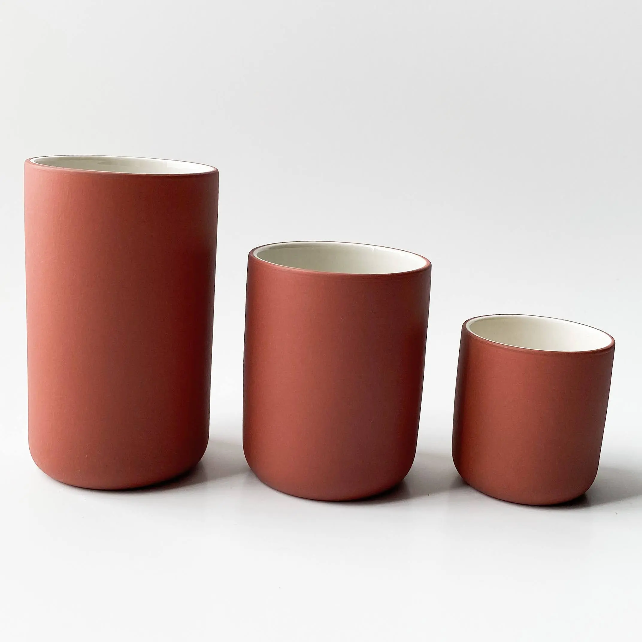 NIKI Aesthetic Handmade Matte Terracotta Coffee Mugs Set of 2