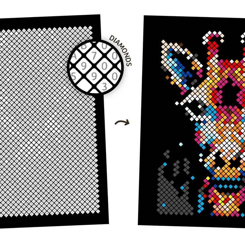 100 Color by Number Mysteries: A Coloring Book for Adults Relaxation and Wonder – Squares, Diamonds, Dots