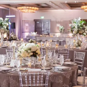 Set of 4 FOH Crystal Chairs, Resin Transparent Stacking Dining Chairs for Banquets, Events, School